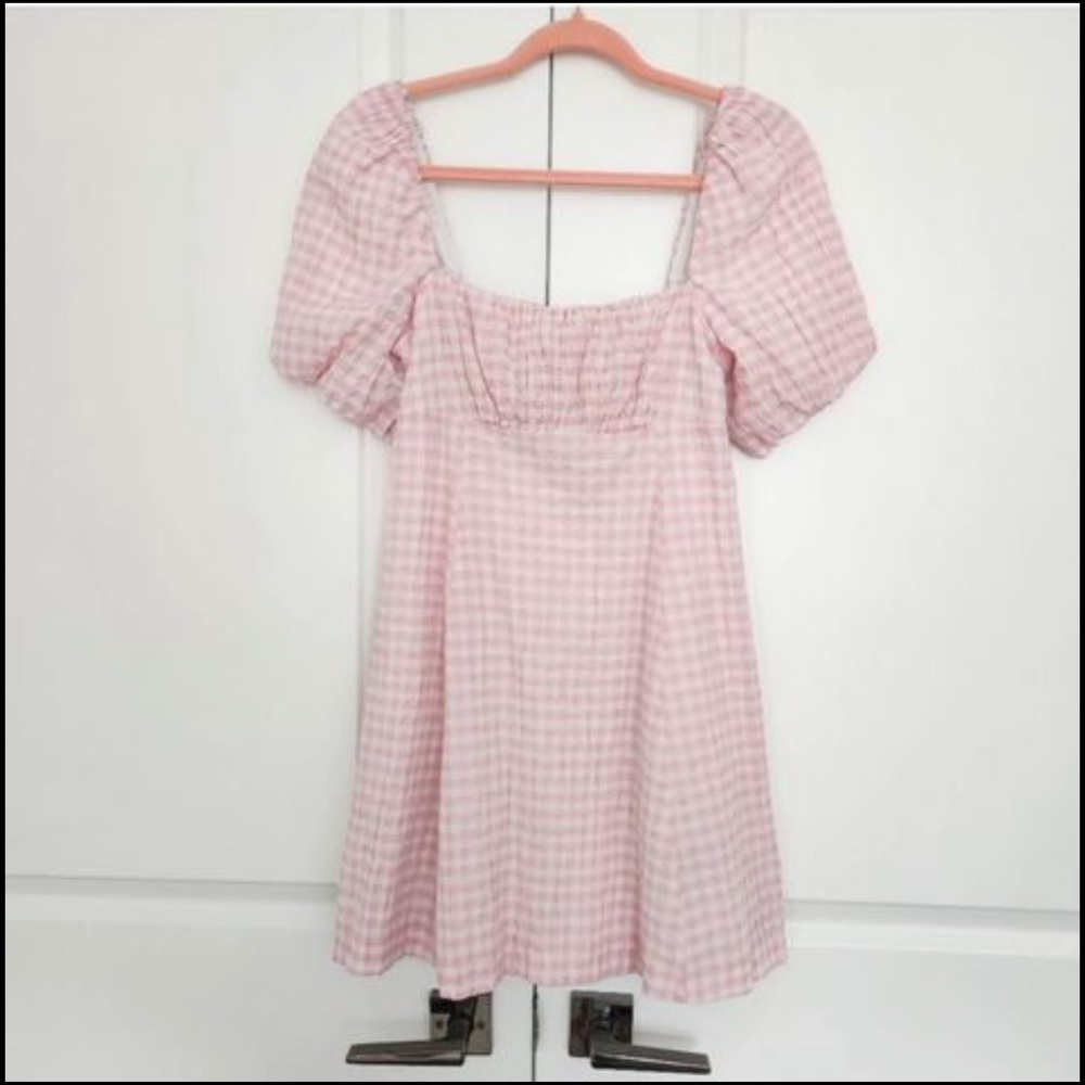 Evernew pink gingham dress